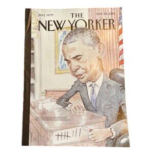 New Yorker Magazine Nov 28 2016 Cover Counting Barry Blitt Obama u